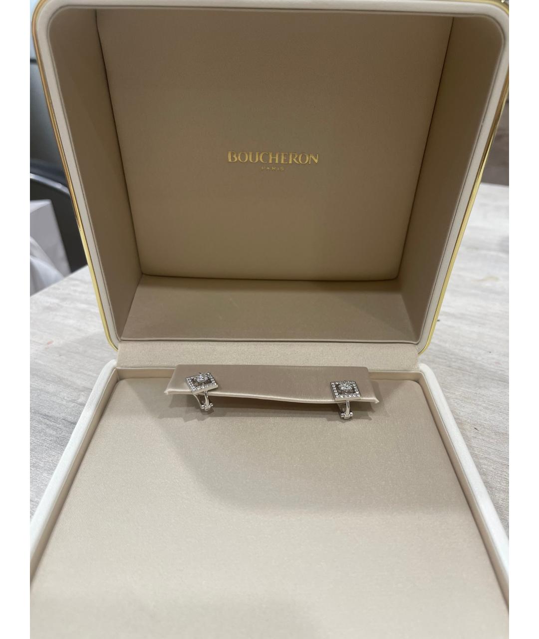 BOUCHERON Белые серьги из белого золота, фото 4