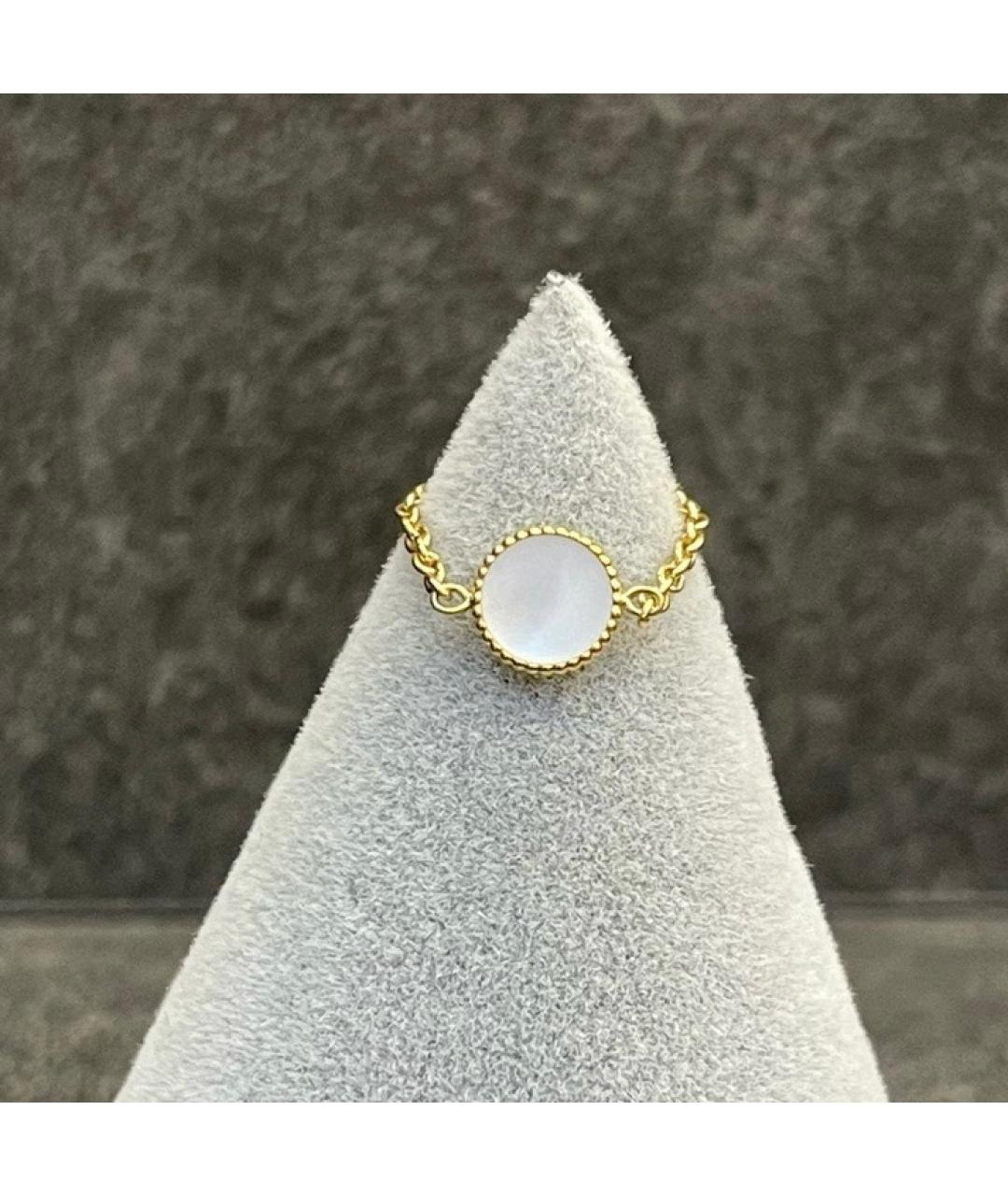 CHRISTIAN DIOR Белое кольцо из желтого золота, фото 4