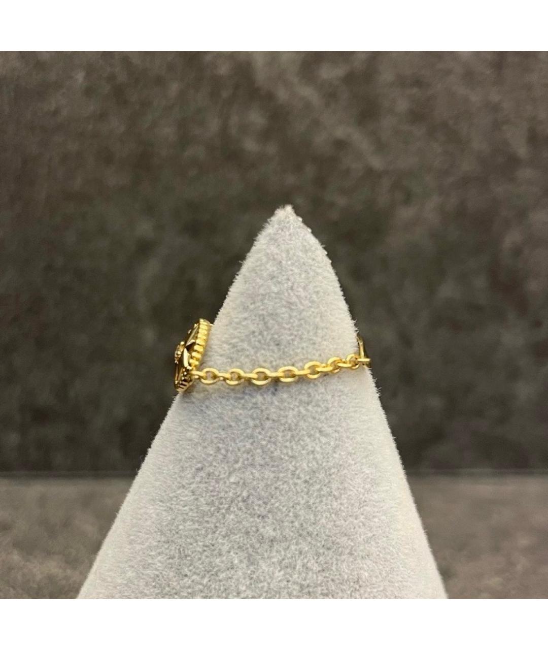 CHRISTIAN DIOR Белое кольцо из желтого золота, фото 3