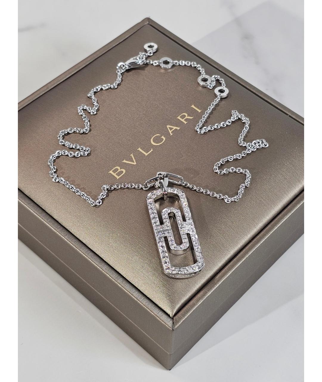 BVLGARI Серебряное колье из белого золота, фото 2