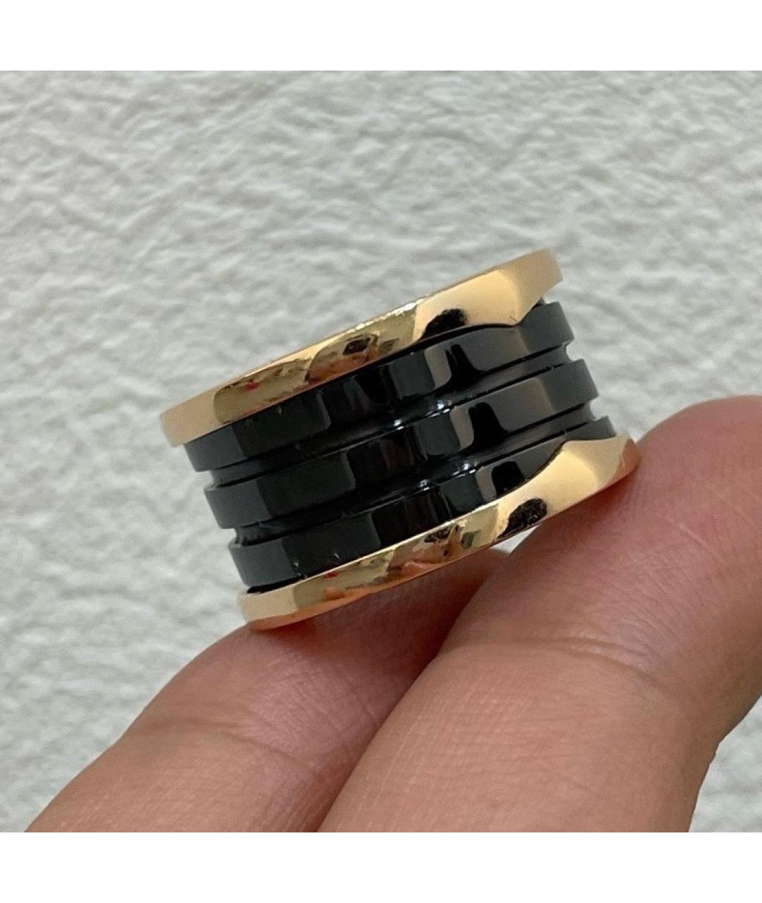 BVLGARI Черное кольцо из розового золота, фото 3
