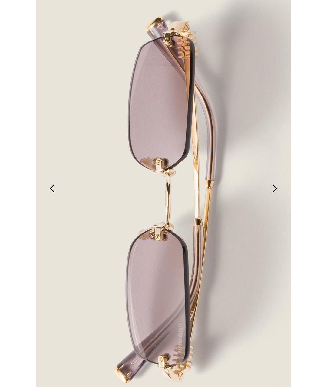 MIU MIU Металлические солнцезащитные очки, фото 4