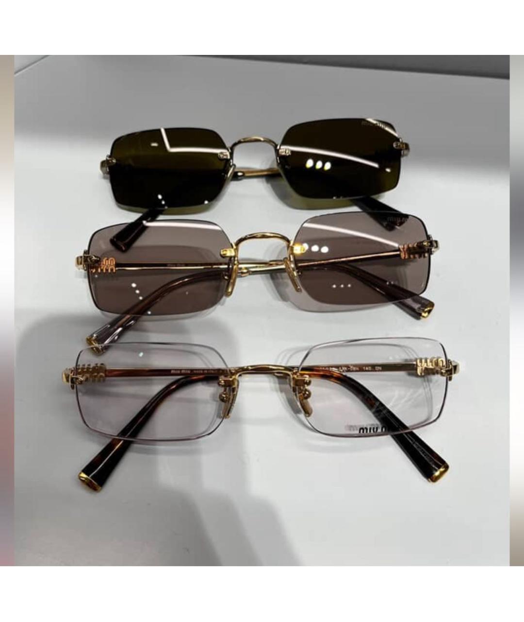 MIU MIU Металлические солнцезащитные очки, фото 5
