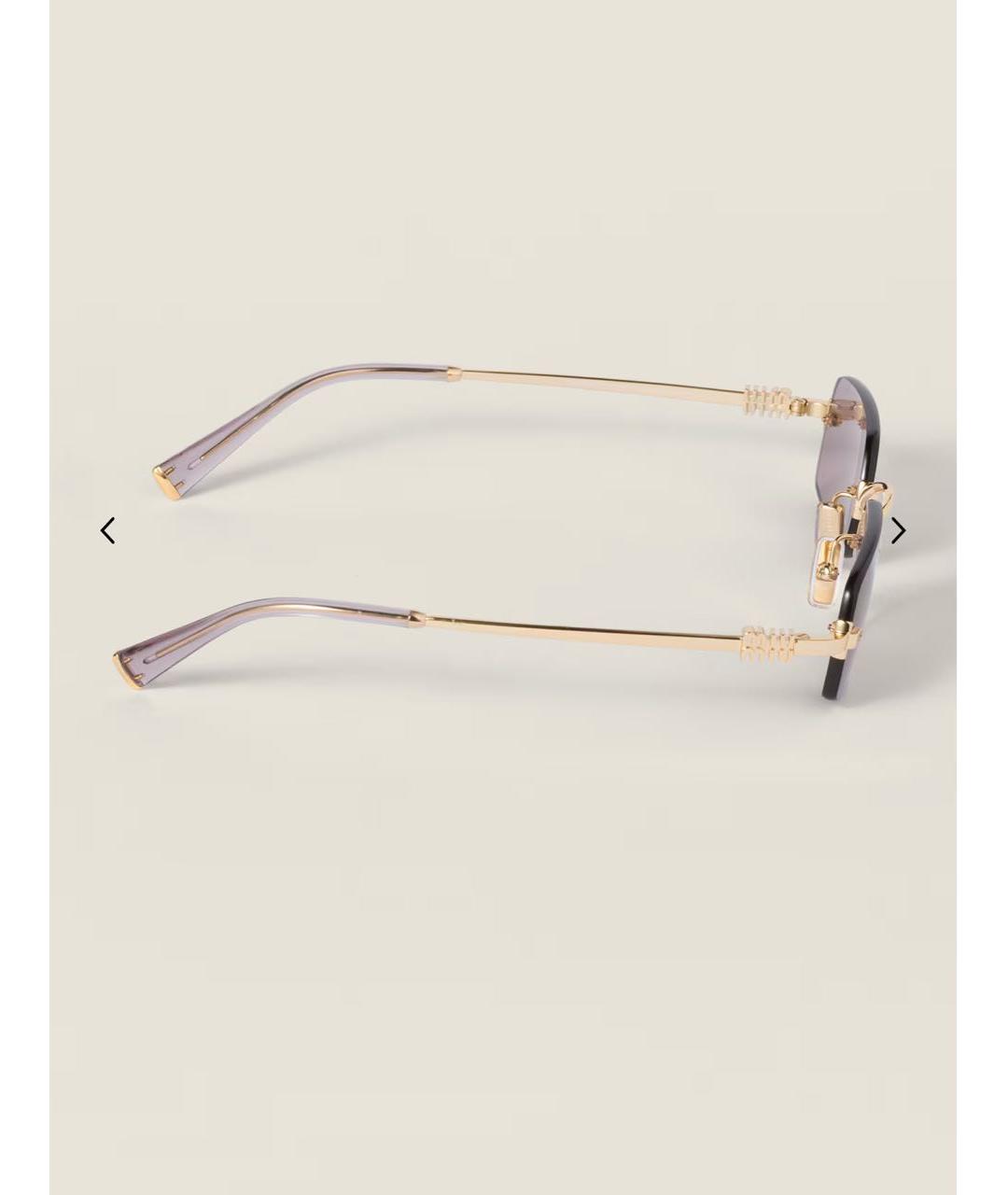 MIU MIU Металлические солнцезащитные очки, фото 3