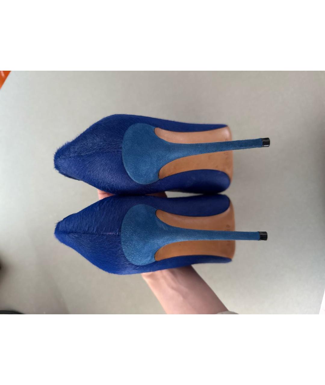 CELINE Синие туфли из экзотической кожи, фото 4