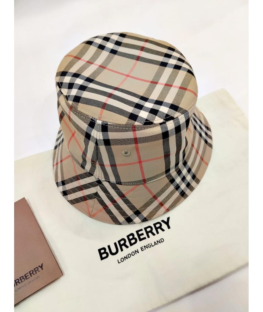 BURBERRY Бежевая хлопковая кепка/бейсболка, фото 3