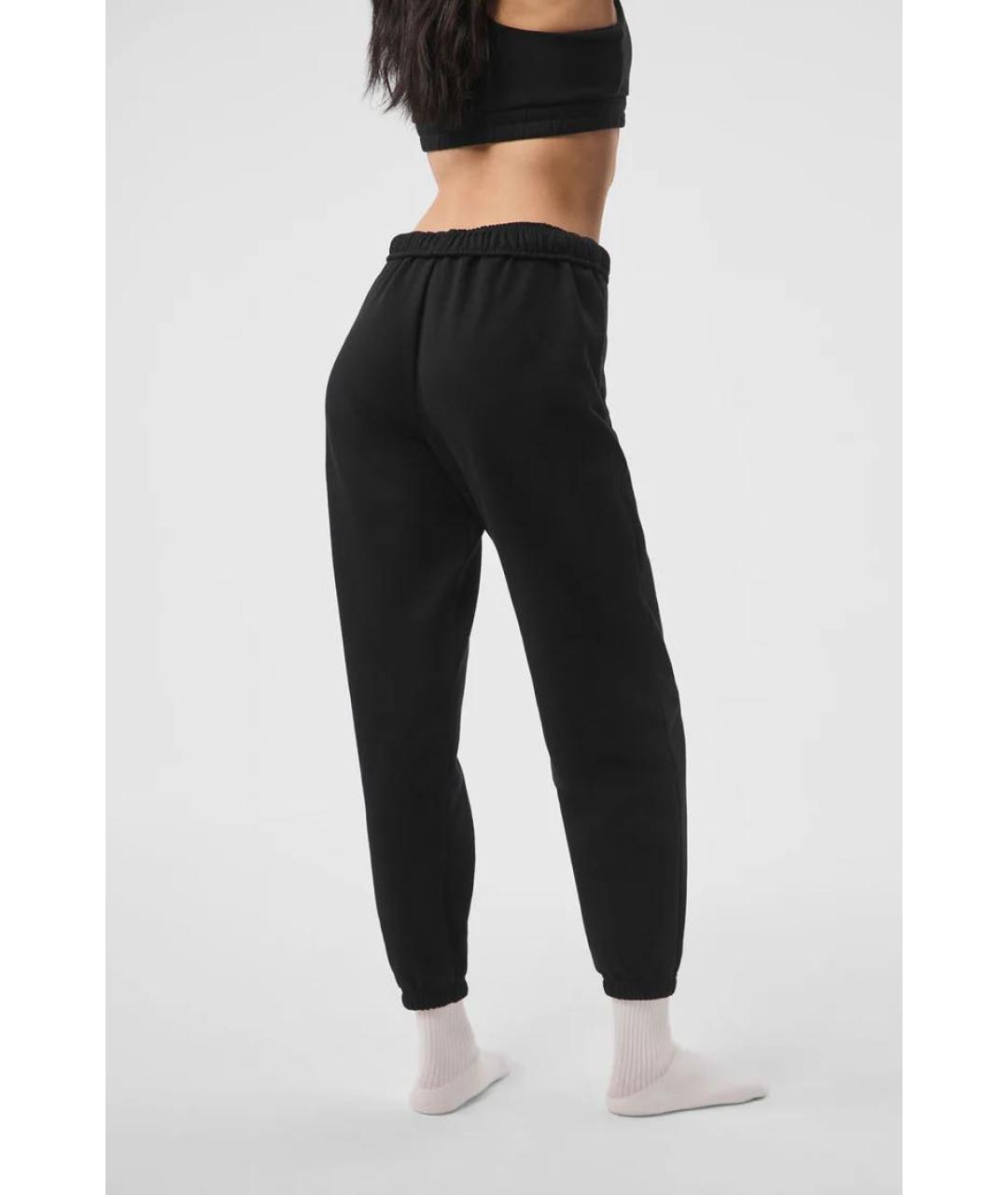 ALO YOGA Черные хлопковые спортивные брюки и шорты, фото 5