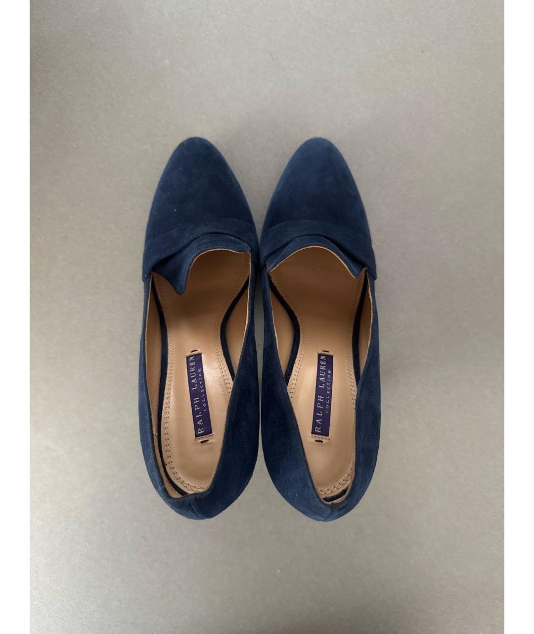 RALPH LAUREN COLLECTION Темно-синие замшевые туфли, фото 3