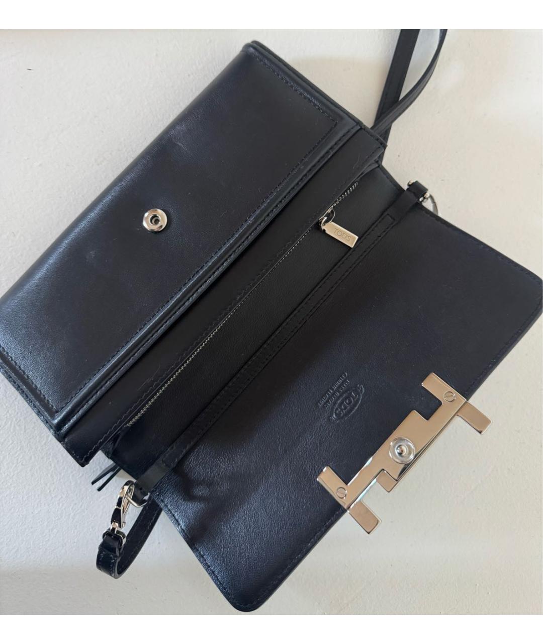 TOD'S Черная кожаная сумка через плечо, фото 3