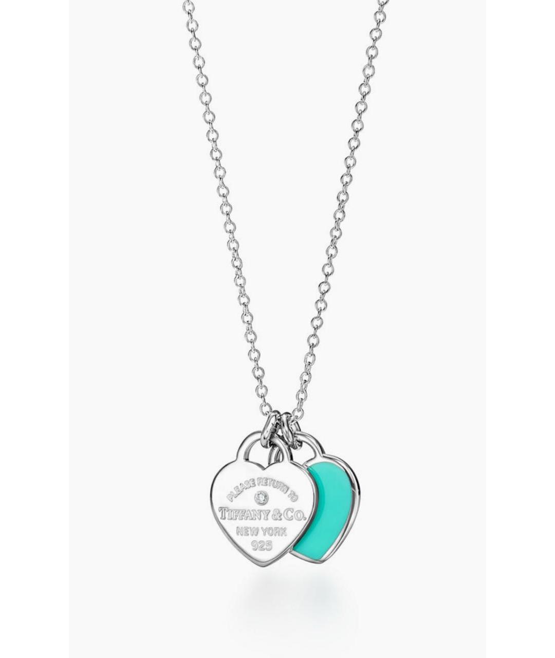 TIFFANY&CO Бирюзовое серебряное колье, фото 4