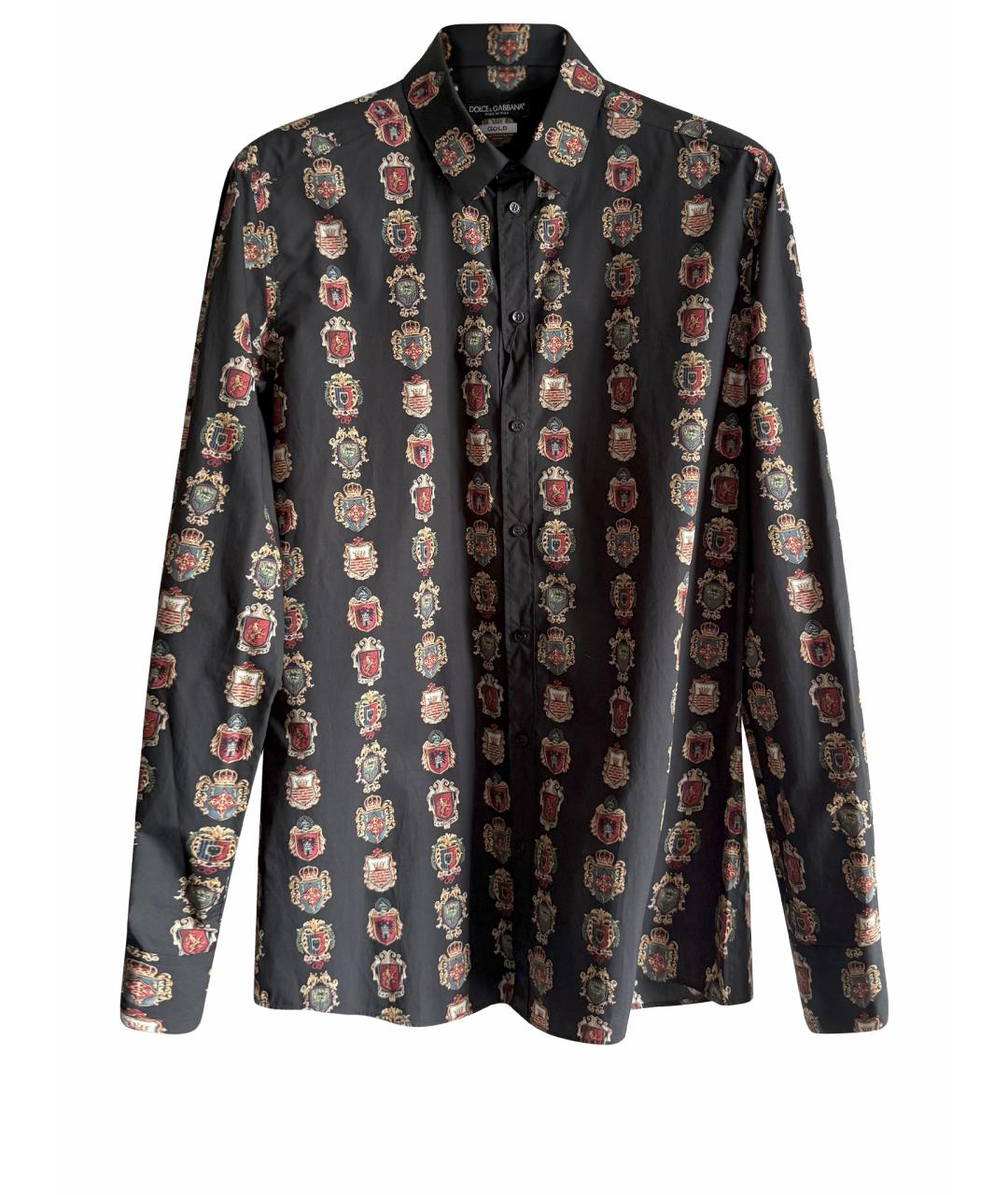 DOLCE&GABBANA Черная хлопковая кэжуал рубашка, фото 1