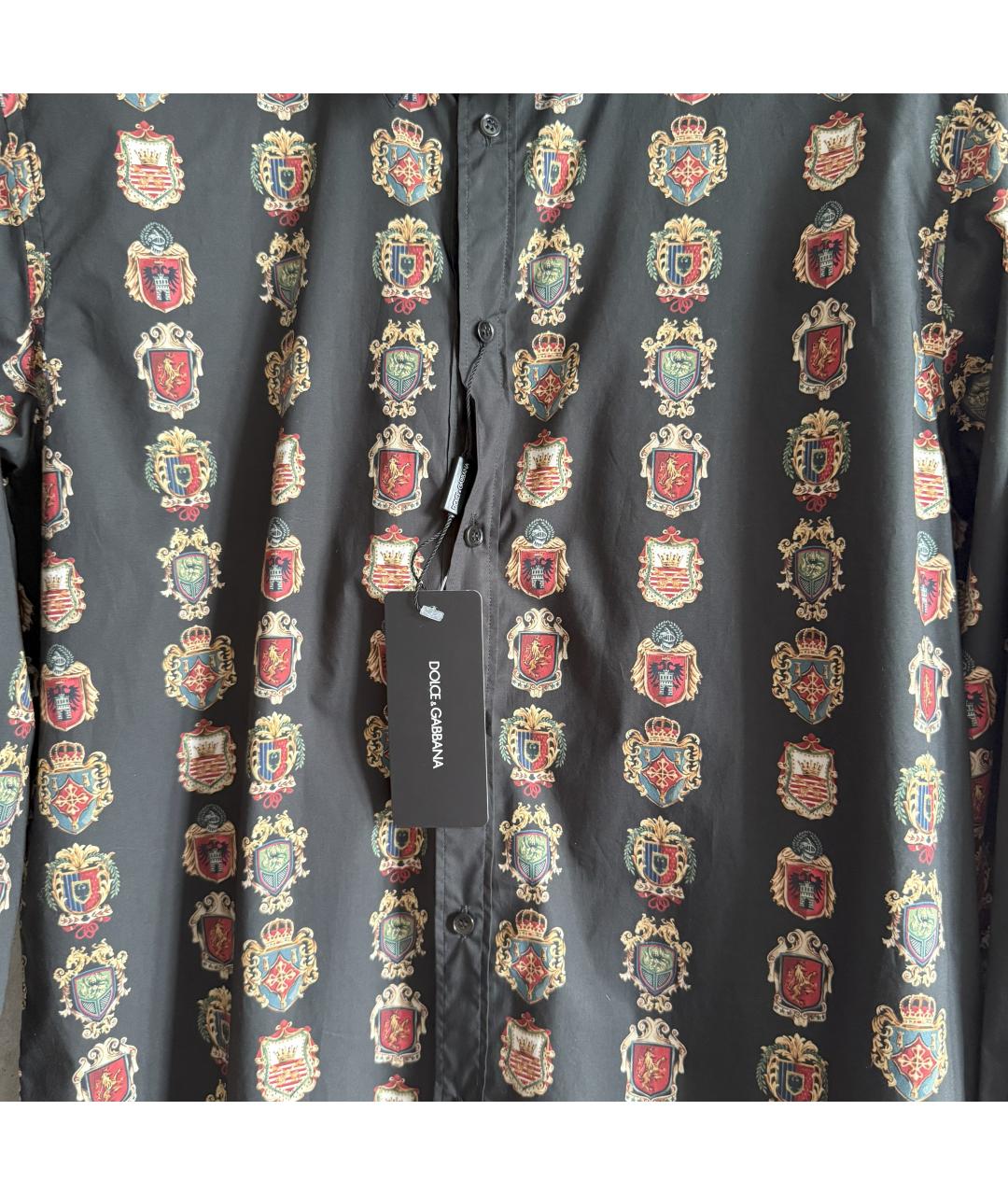 DOLCE&GABBANA Черная хлопковая кэжуал рубашка, фото 8