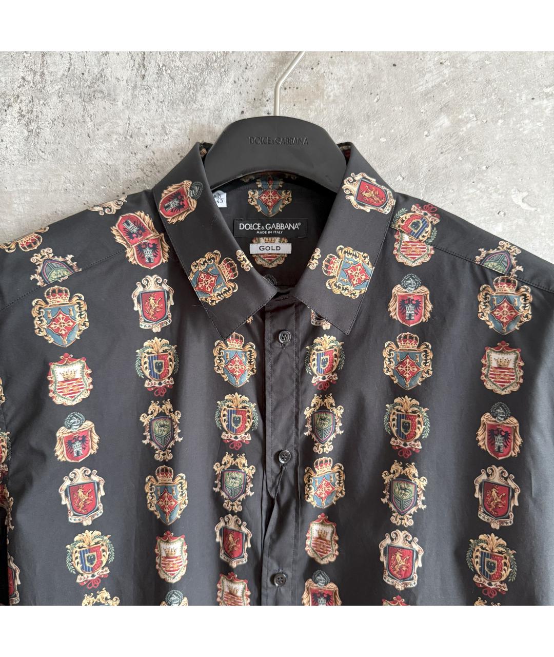 DOLCE&GABBANA Черная хлопковая кэжуал рубашка, фото 5