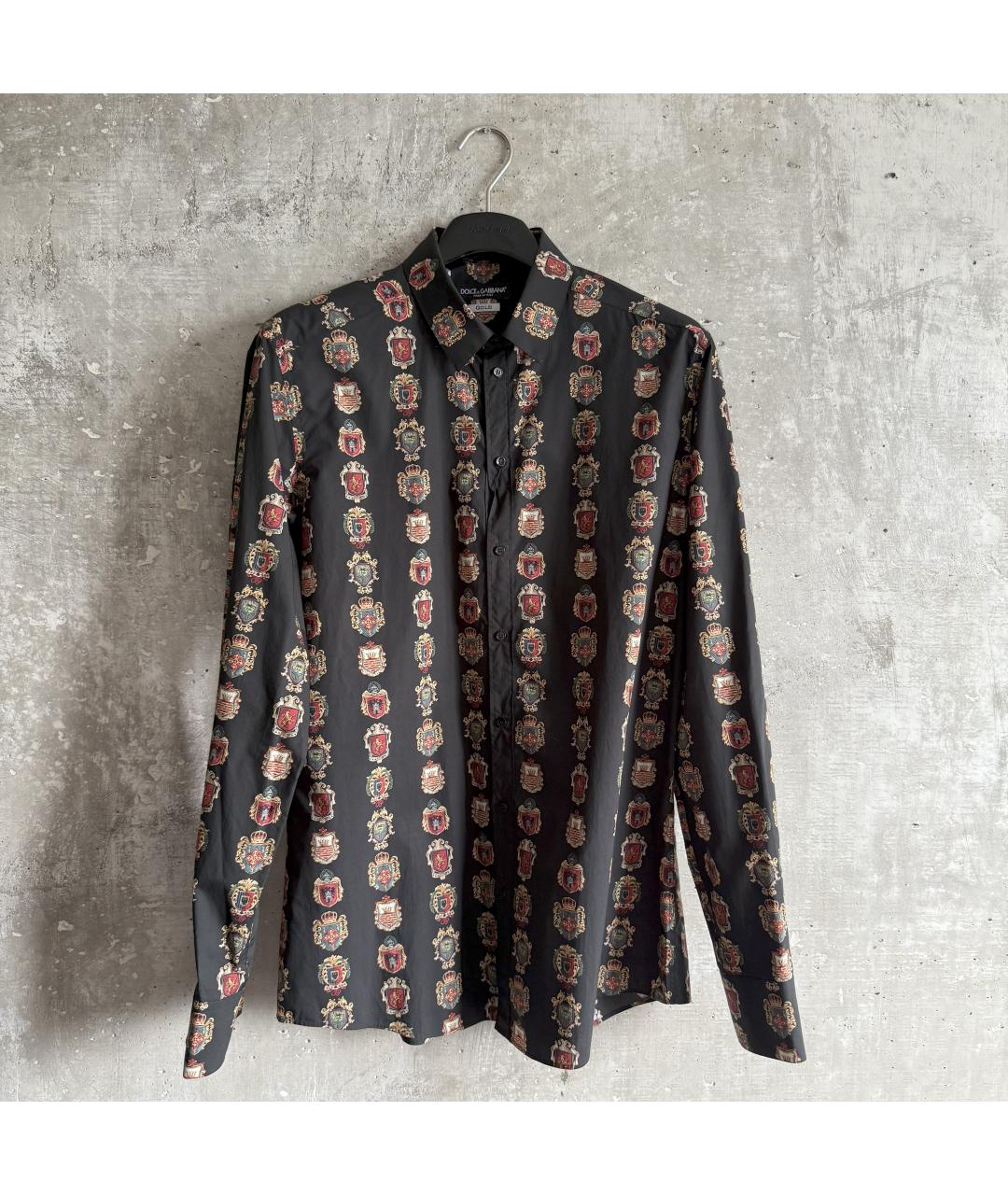 DOLCE&GABBANA Черная хлопковая кэжуал рубашка, фото 10