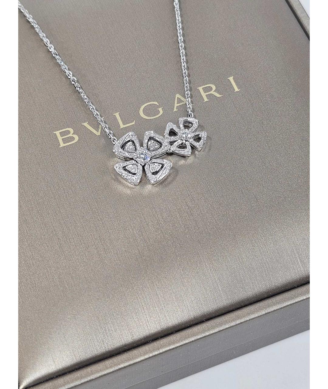 BVLGARI Серебряное колье из белого золота, фото 3