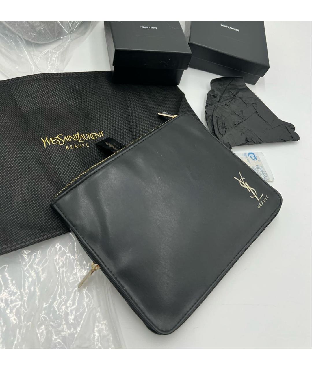 SAINT LAURENT Черная косметичка, фото 7