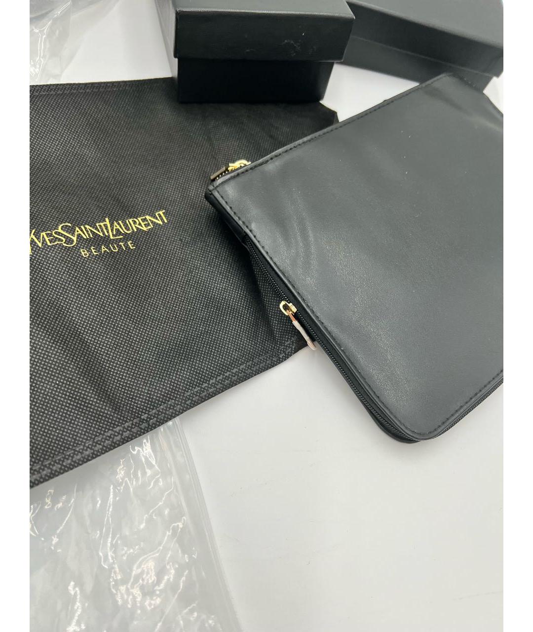 SAINT LAURENT Черная косметичка, фото 5