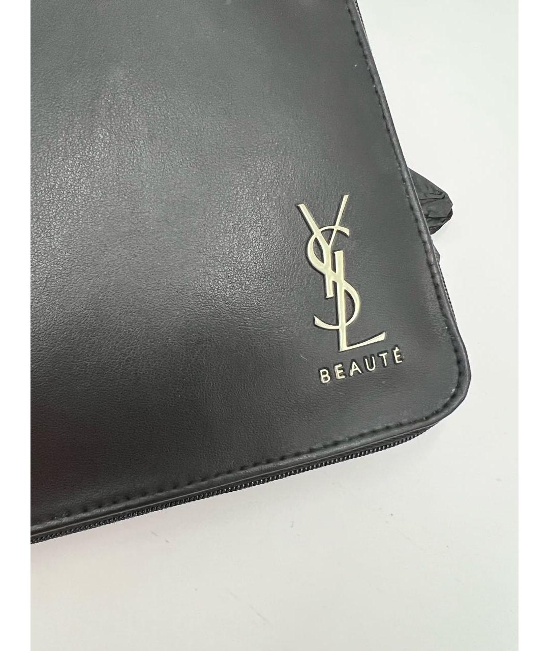 SAINT LAURENT Черная косметичка, фото 4