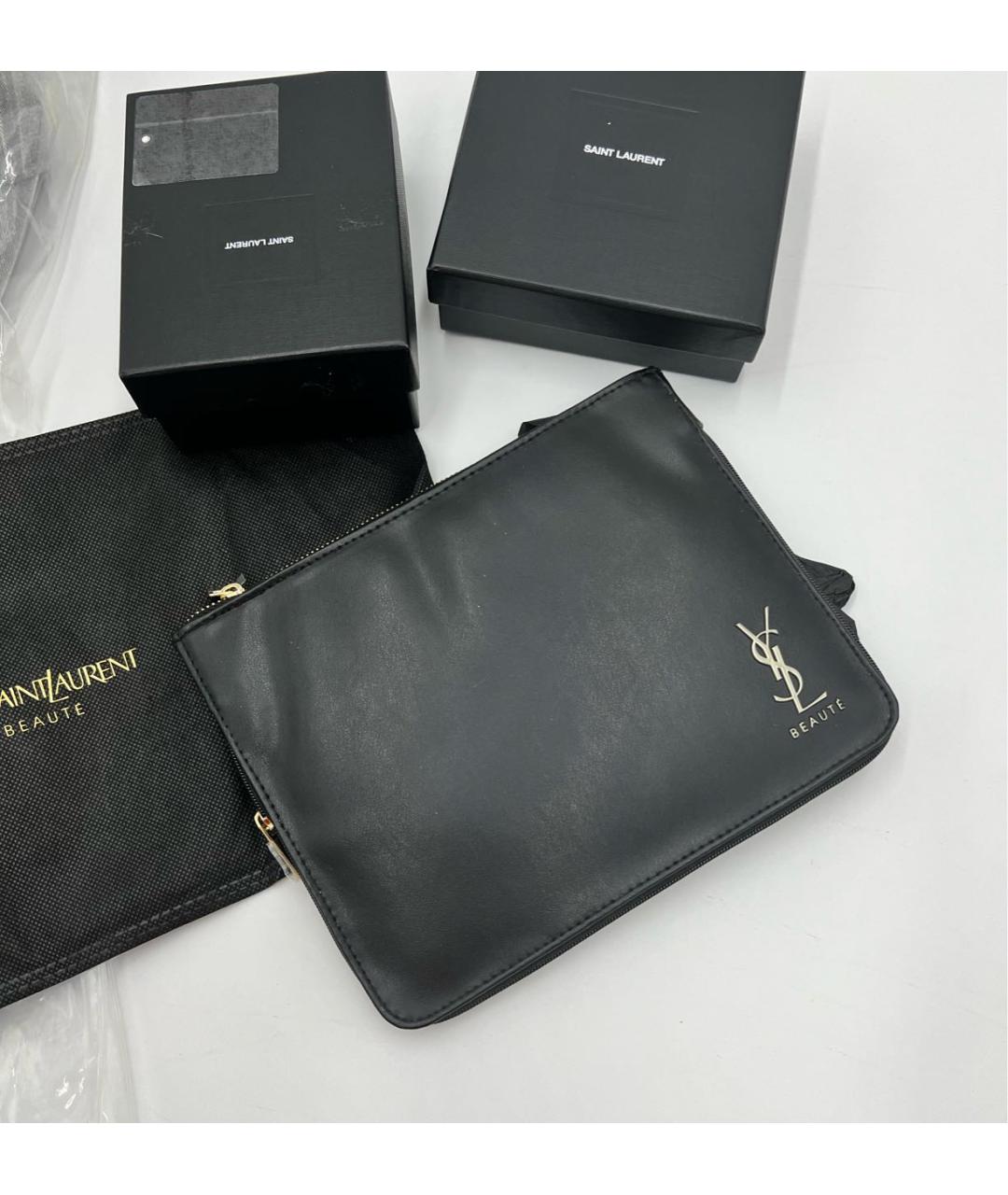 SAINT LAURENT Черная косметичка, фото 8