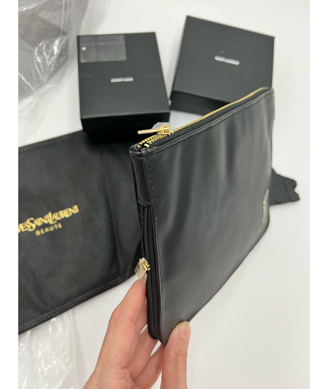 SAINT LAURENT Черная косметичка, фото 6