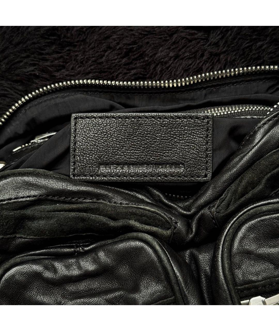 ALEXANDER WANG Черная кожаная сумка на плечо, фото 4