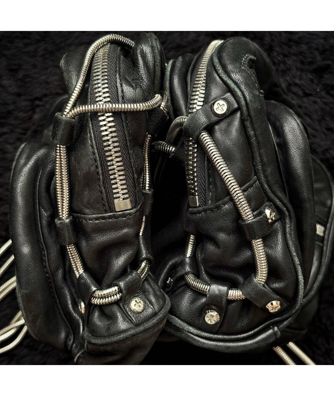ALEXANDER WANG Черная кожаная сумка через плечо, фото 3