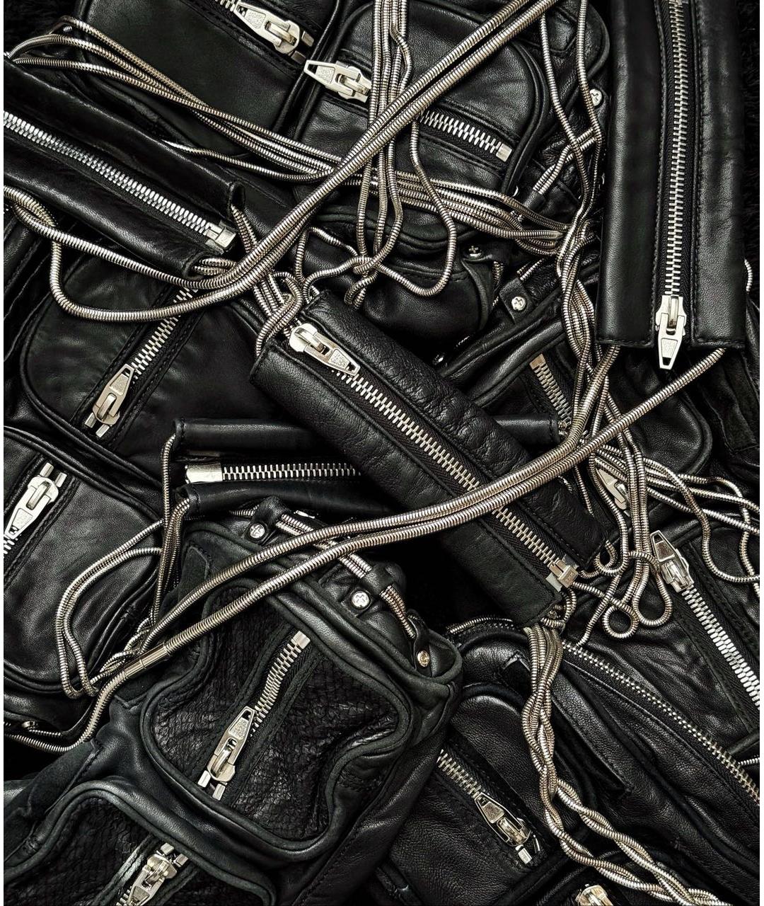 ALEXANDER WANG Черная кожаная сумка через плечо, фото 2