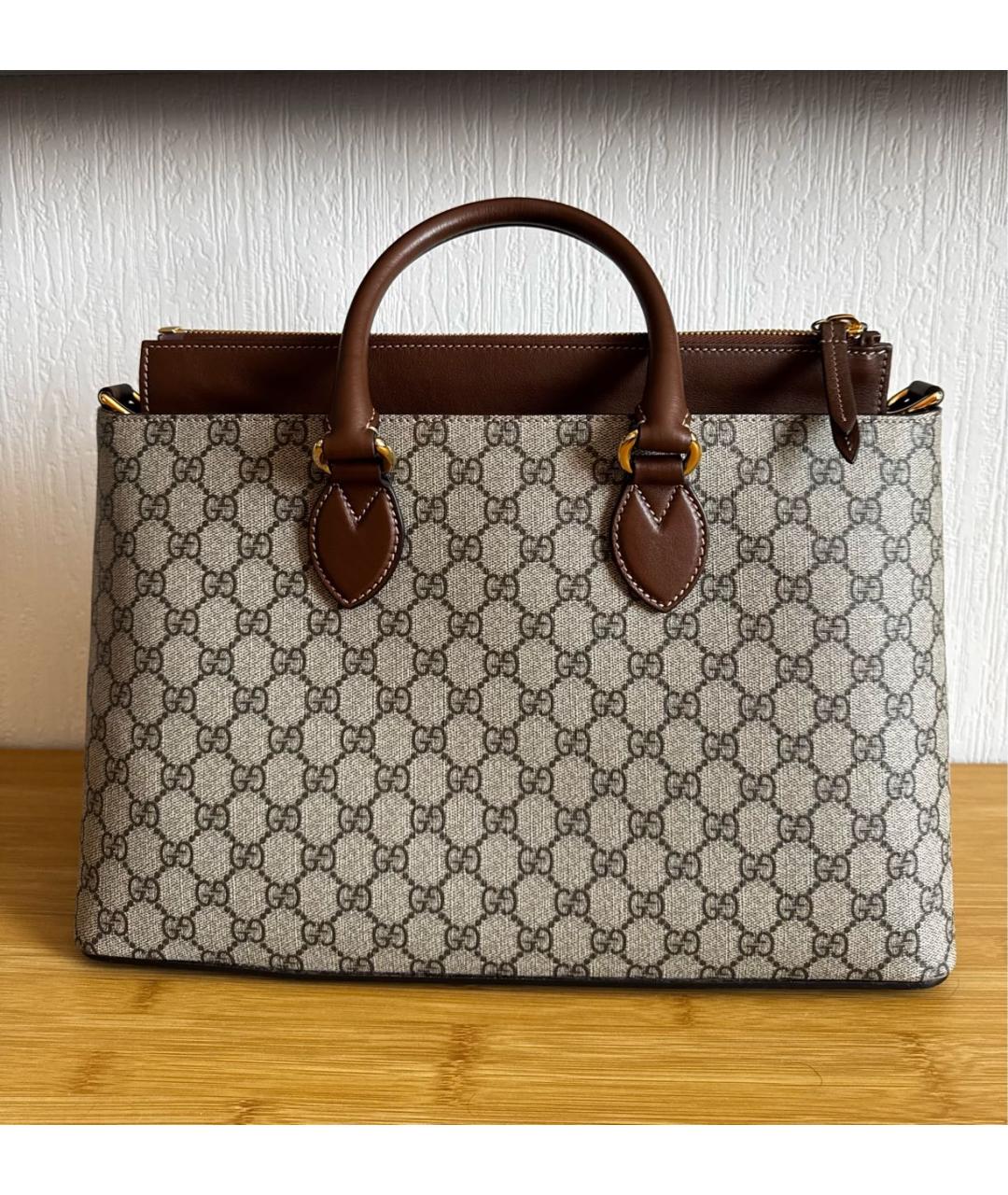 GUCCI Бежевая сумка с короткими ручками, фото 8