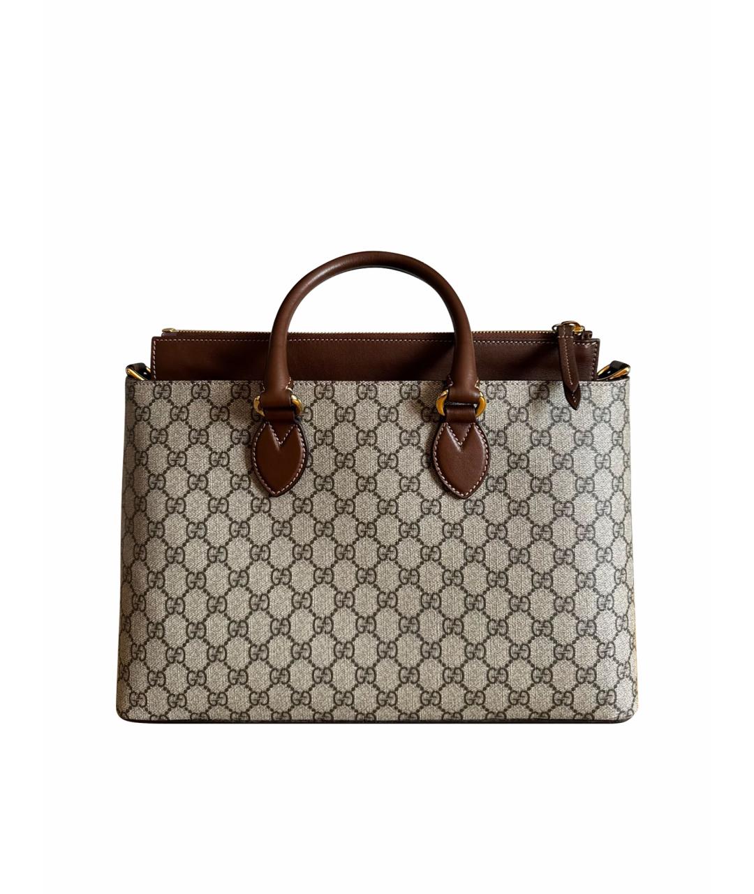 GUCCI Бежевая сумка с короткими ручками, фото 1