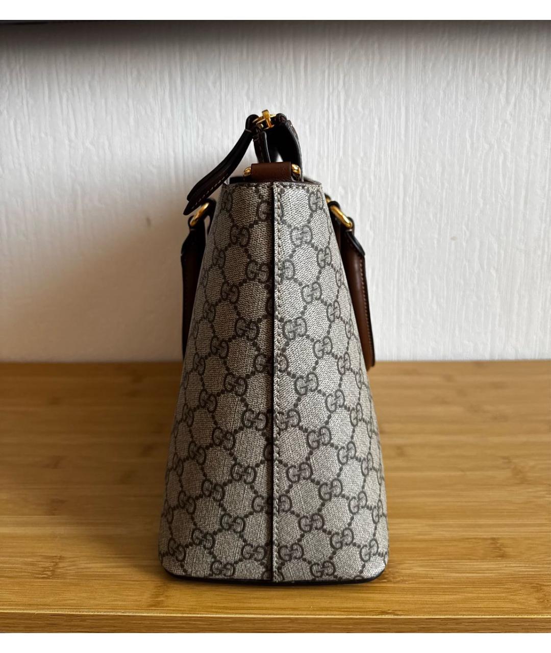 GUCCI Бежевая сумка с короткими ручками, фото 5