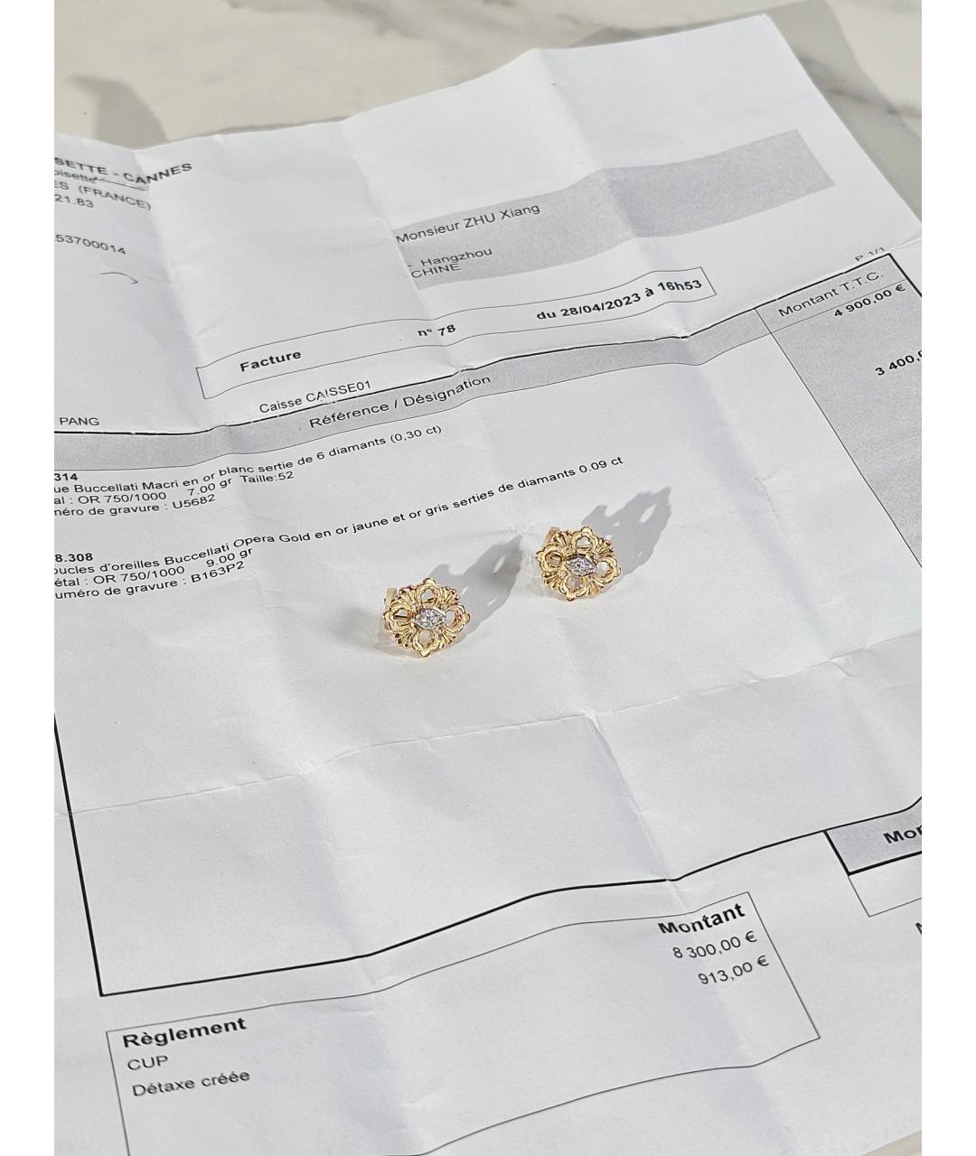 Buccellati Серебряные серьги из белого золота, фото 3