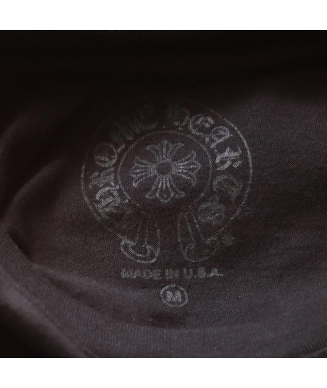 CHROME HEARTS Черная хлопковая футболка, фото 3