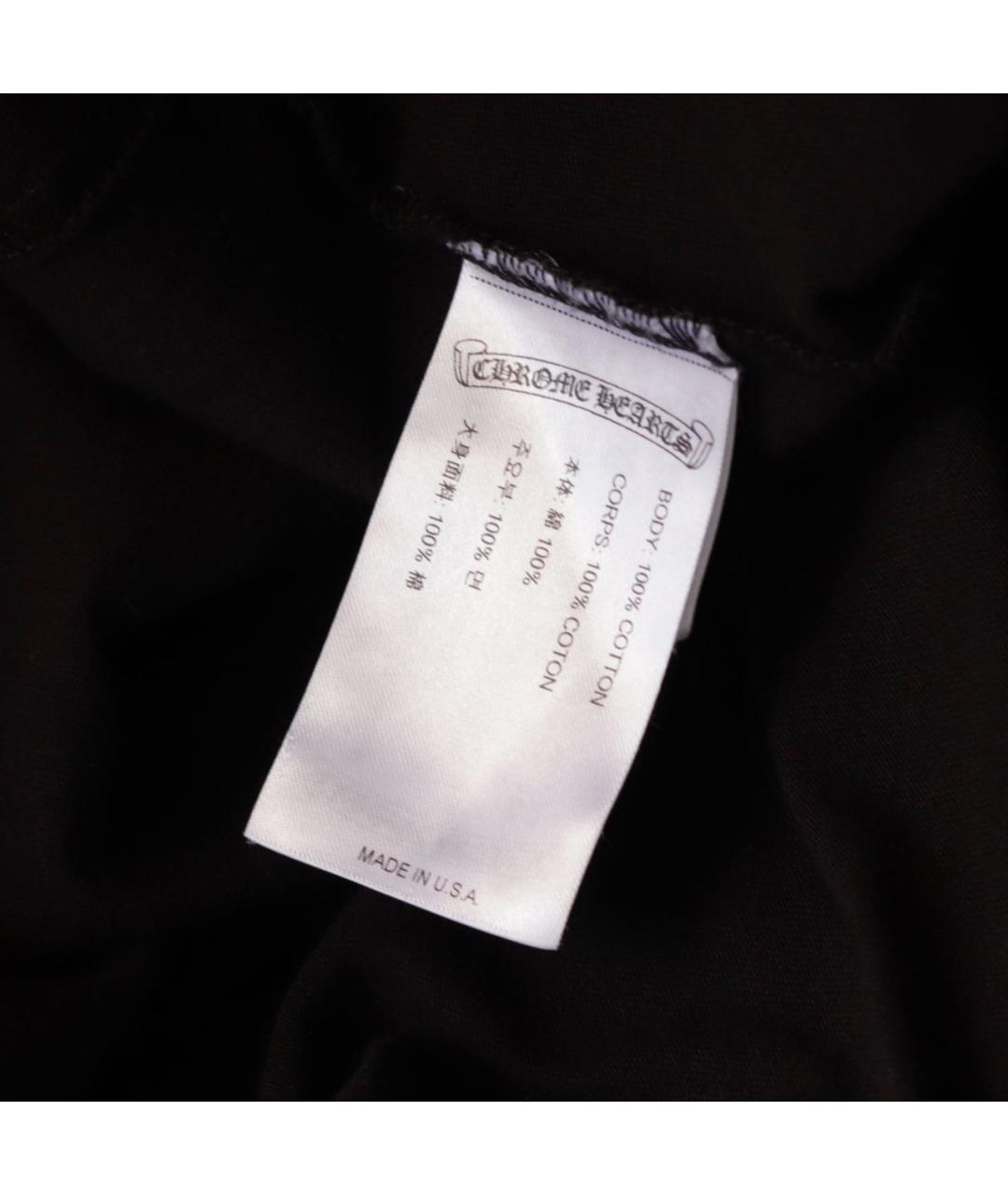 CHROME HEARTS Черная хлопковая футболка, фото 8