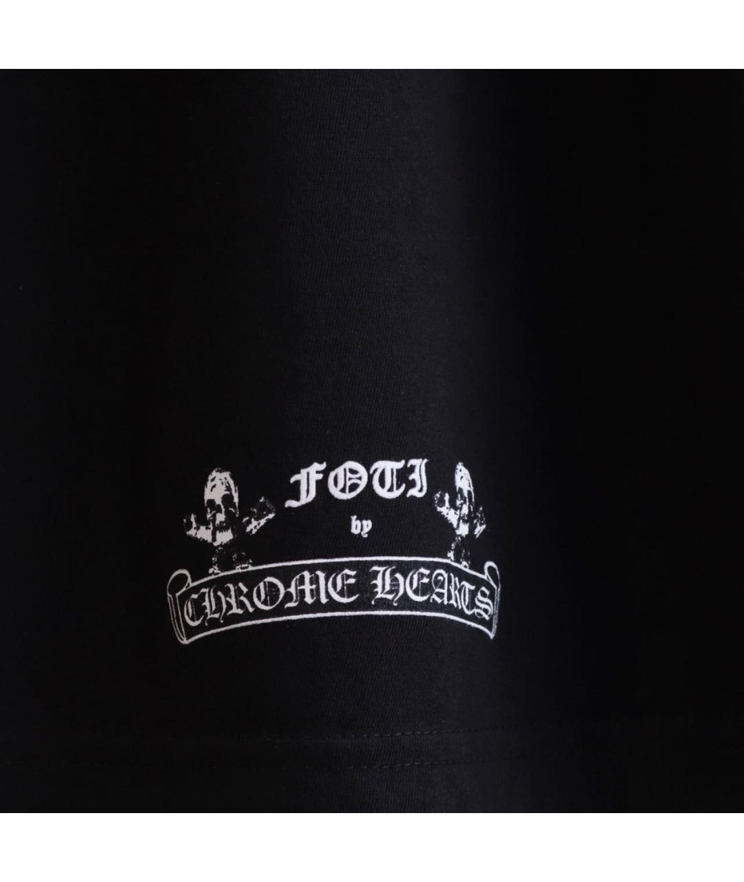 CHROME HEARTS Черная хлопковая футболка, фото 6