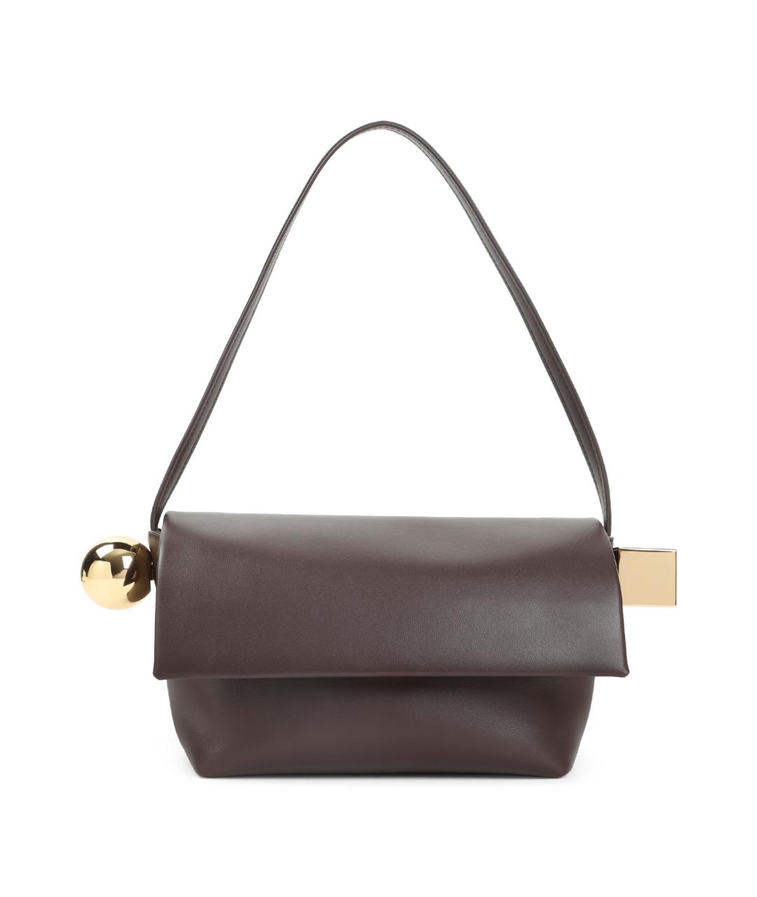 JACQUEMUS Коричневая кожаная сумка через плечо, фото 1