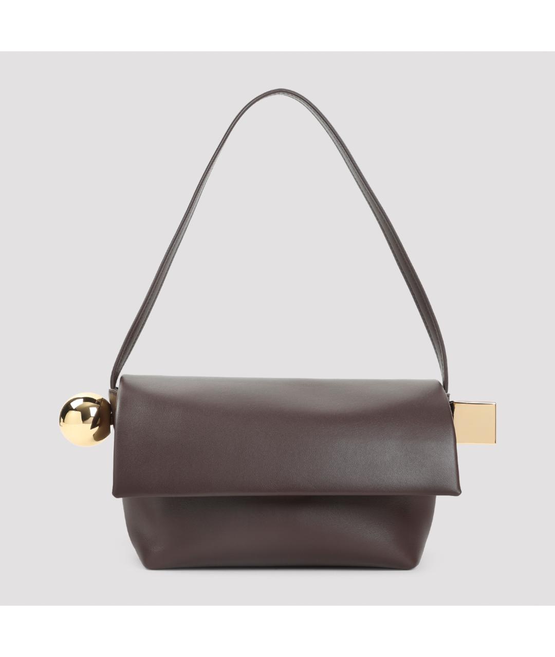 JACQUEMUS Коричневая кожаная сумка через плечо, фото 3