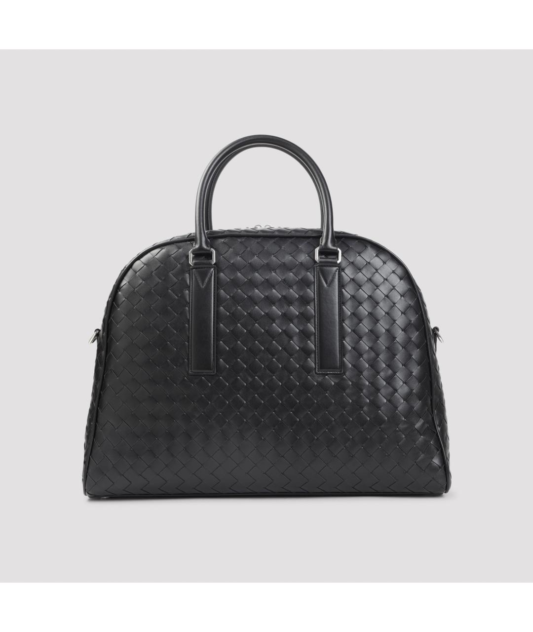 BOTTEGA VENETA Черная кожаная сумка тоут, фото 4