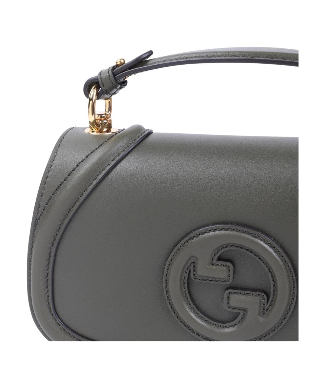 GUCCI Зеленая кожаная сумка через плечо, фото 3