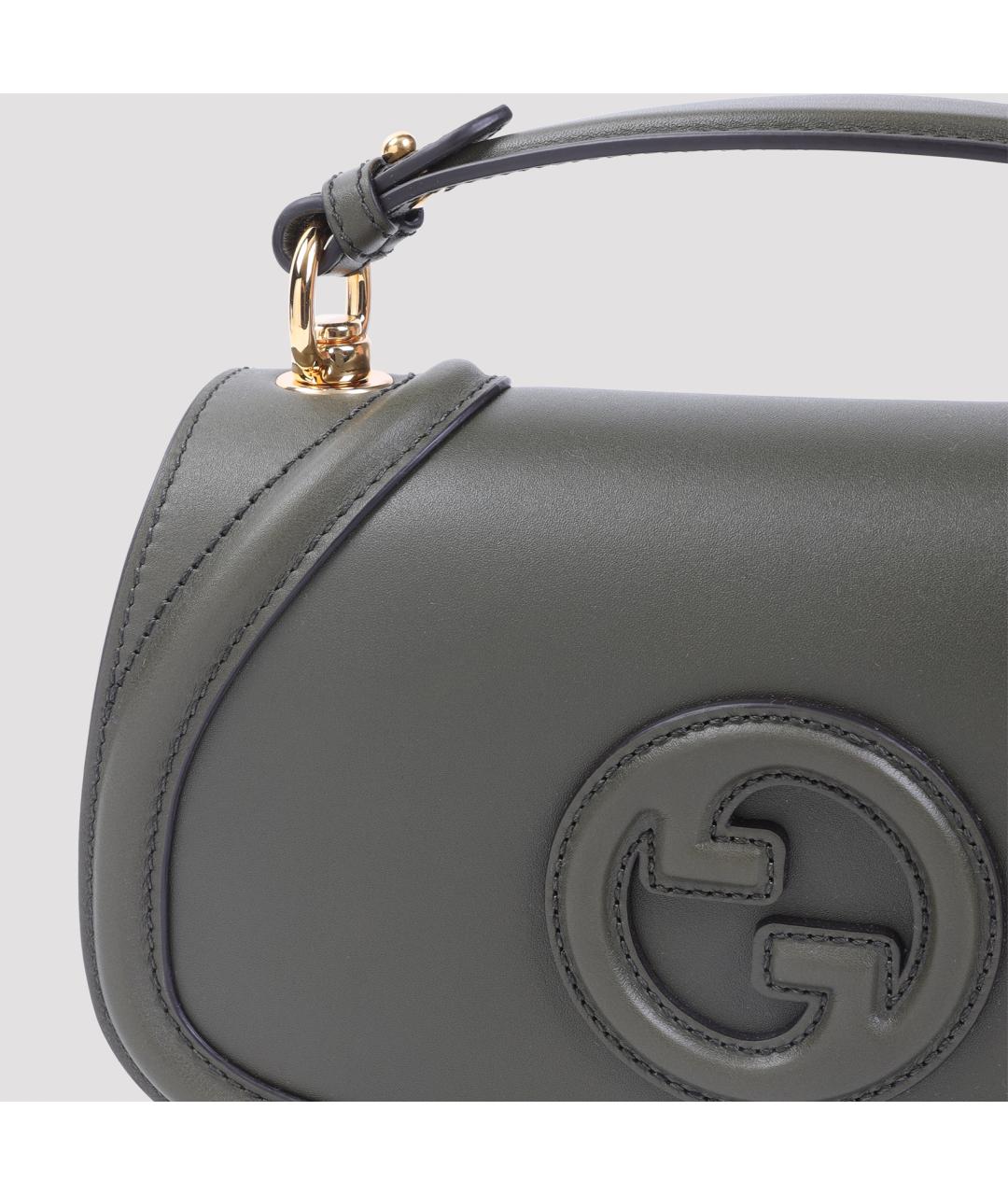 GUCCI Зеленая кожаная сумка через плечо, фото 5