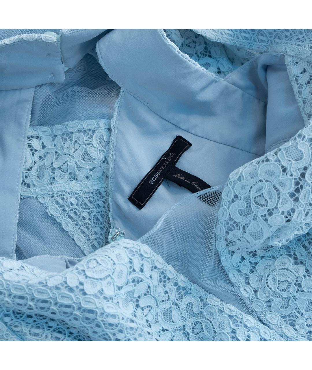 BCBG MAXAZRIA Голубое полиэстеровое вечернее платье, фото 3