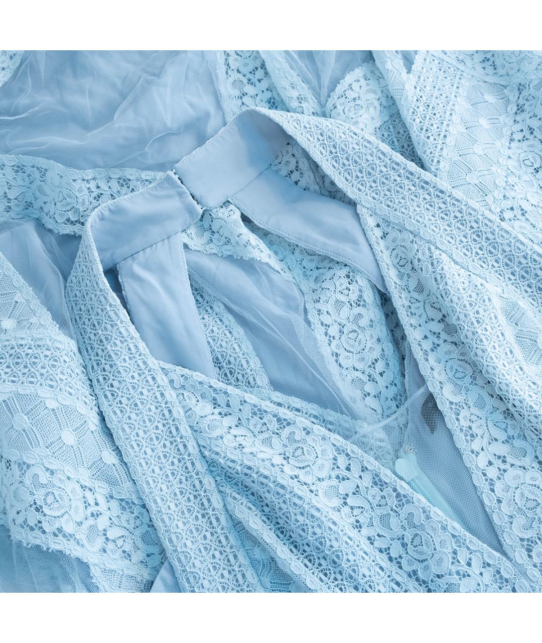 BCBG MAXAZRIA Голубое полиэстеровое вечернее платье, фото 4