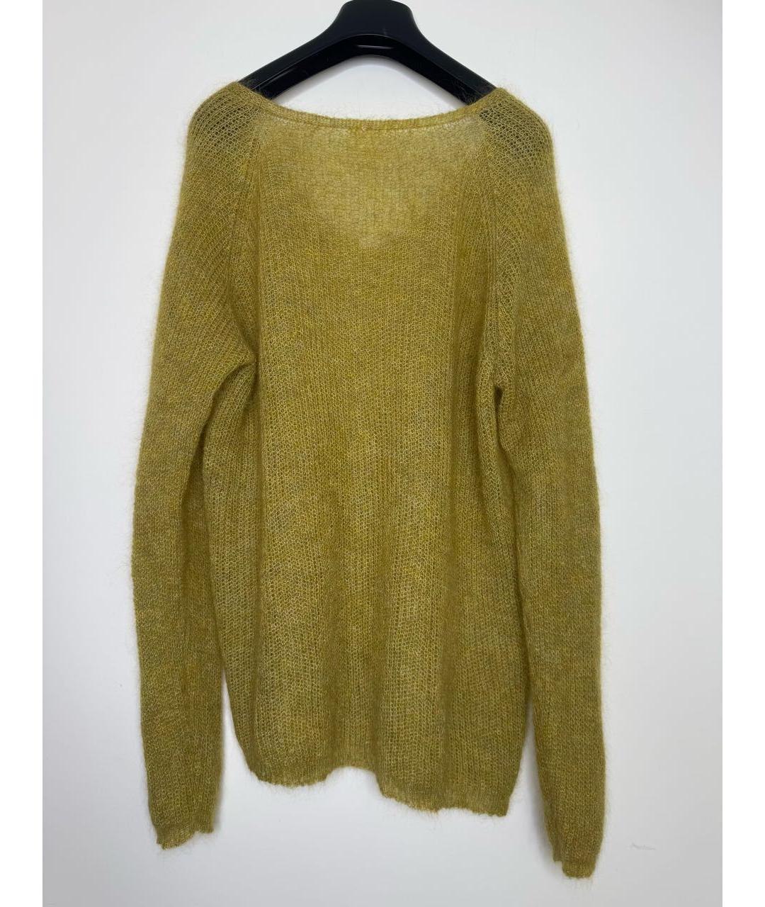 MAX MARA Горчичный шерстяной джемпер / свитер, фото 2