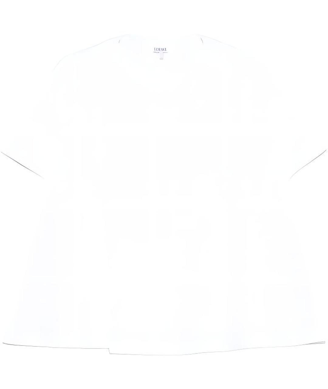 LOEWE Белая хлопковая футболка, фото 2