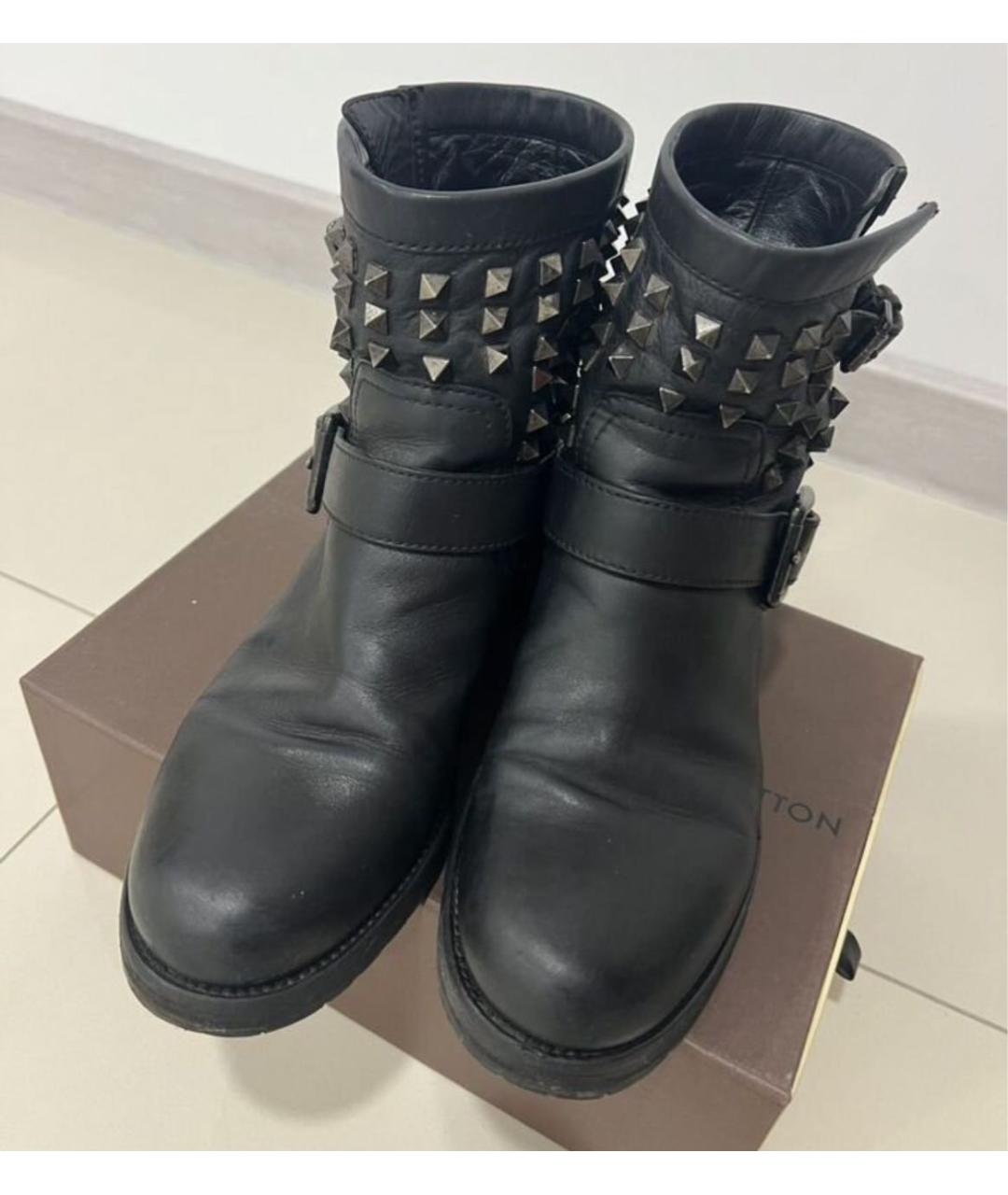 VALENTINO Черные кожаные полусапоги, фото 2