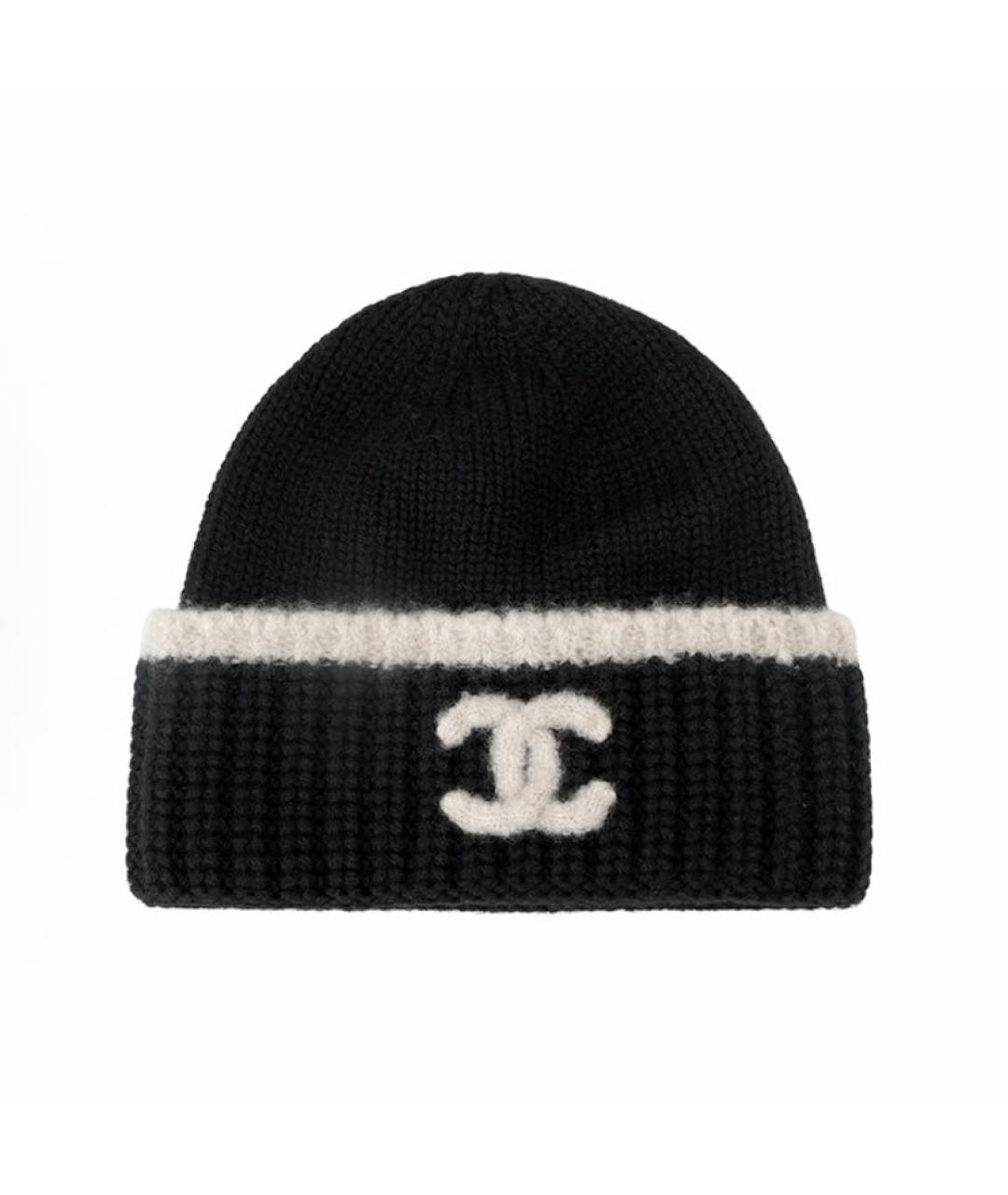 CHANEL Черная шапка, фото 1