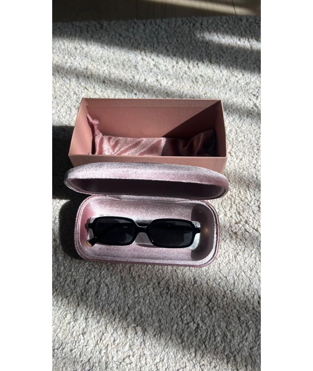 MIU MIU Черные пластиковые солнцезащитные очки, фото 6