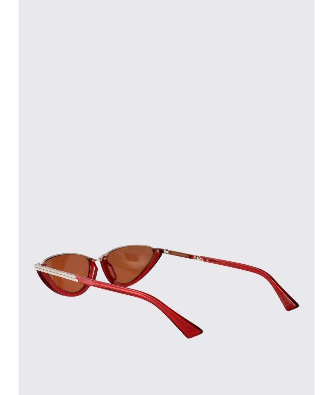 BOTTEGA VENETA Красные металлические солнцезащитные очки, фото 3