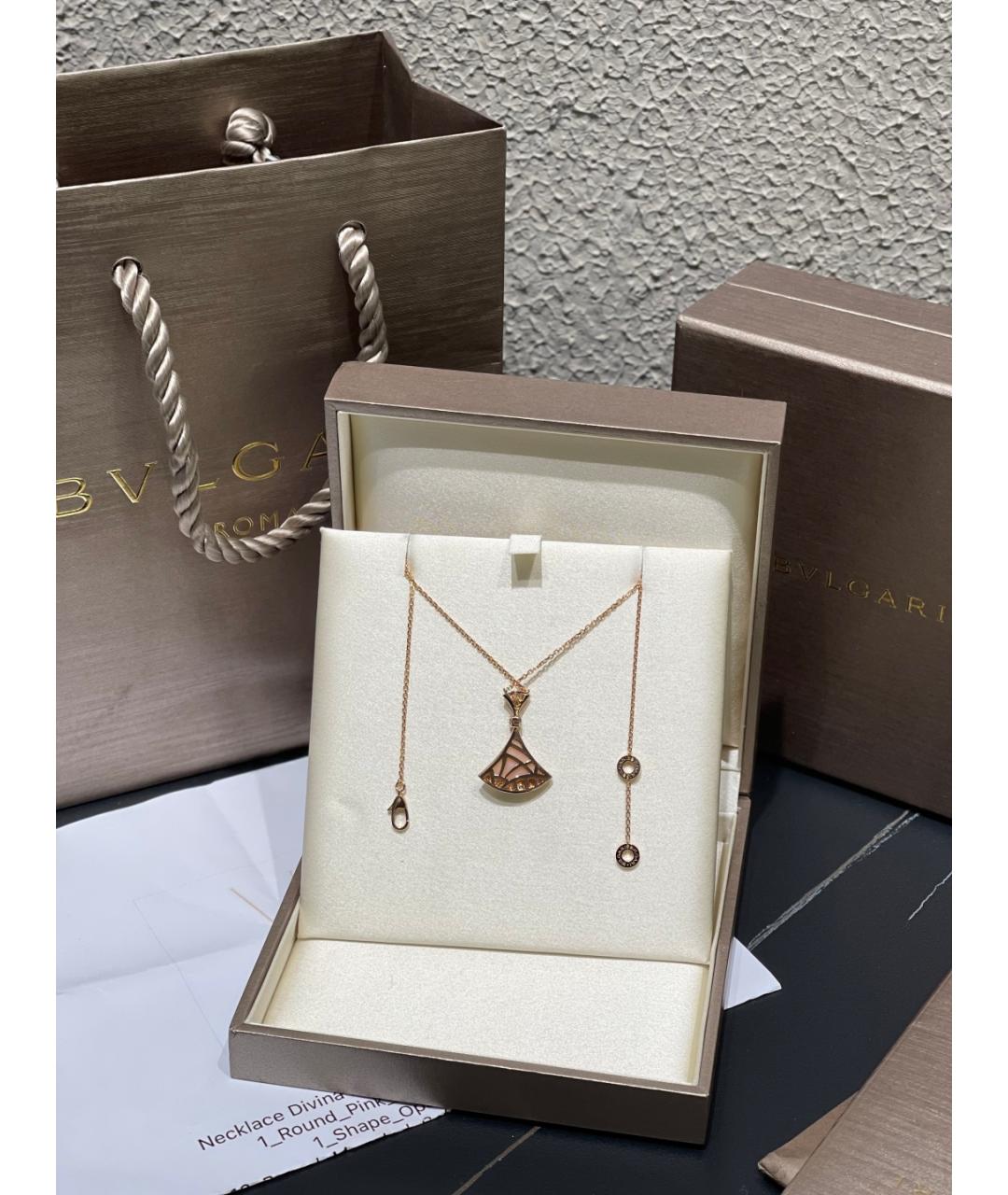 BVLGARI Золотое колье из розового золота, фото 6