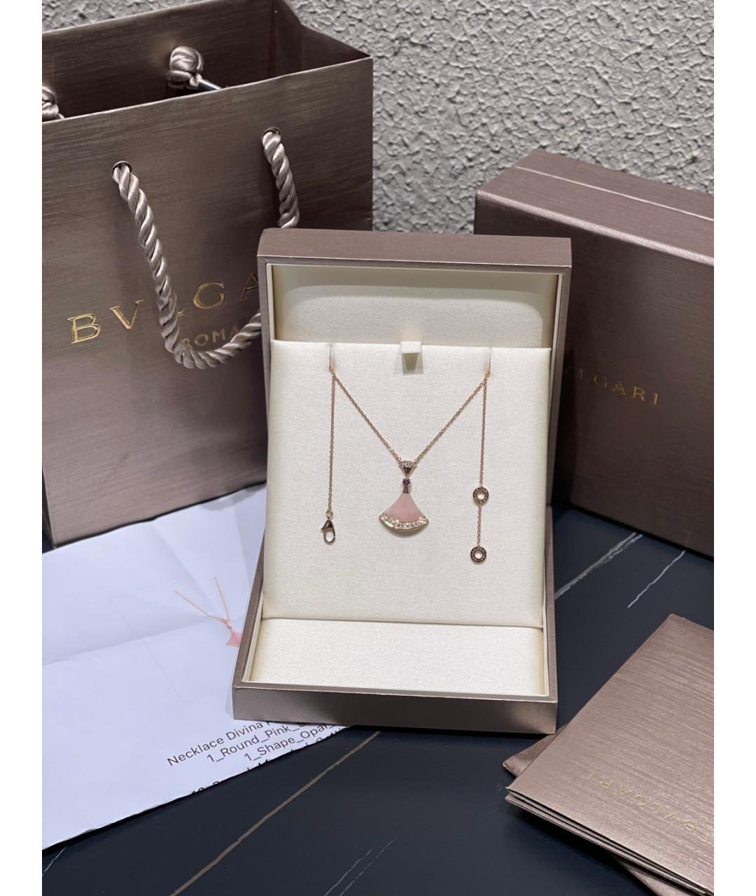 BVLGARI Золотое колье из розового золота, фото 2