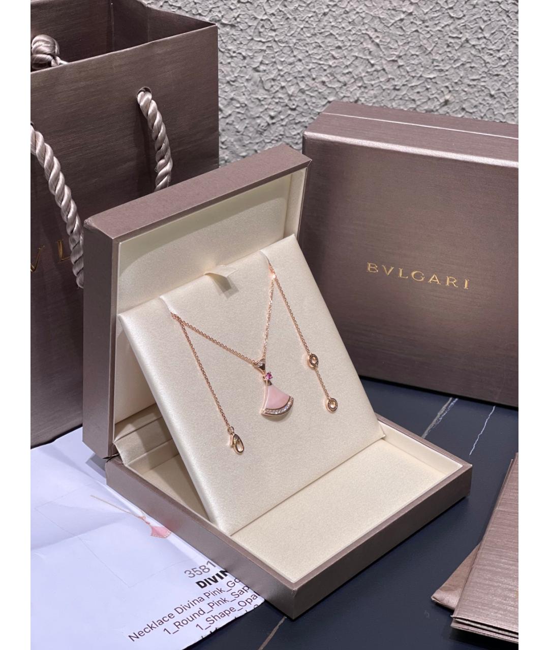 BVLGARI Золотое колье из розового золота, фото 4